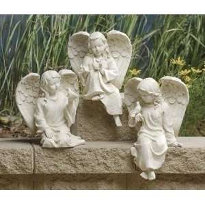   Cherub Angel and Bird Garden Statues 7.5 Patio, Lawn & Garden