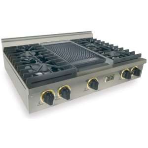  Five Star TPN037 36 Pro Style LP Gas Rangetop with 4 