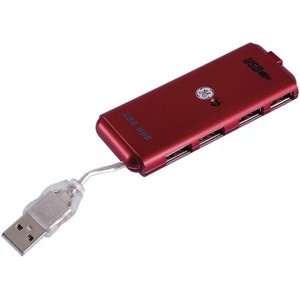  GE JASHO98465 Full Spectrum USB 1.1 4 Port Hub (Red 