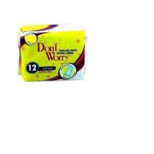  DONT WORRY THIN GEL SANITARY PADS 12 PCS (MANKIND) Health 