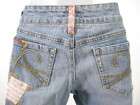 STYLISH BILLY BLUES CROPPED EMBROIDERED JEANS, SZ 4  