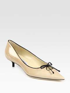 Jimmy Choo   Ohia Patent Leather Point Toe Bow Pumps    