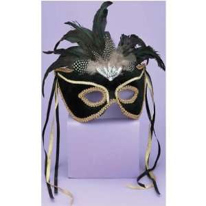  Karneval style female mask   black