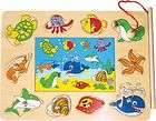 ocean life magnetic fishing wooden jigsaw puzzle one day shipping