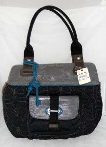 Fossil Key Per Quilted Flower Black Shopper Bag Purse NWT ZB5021001 