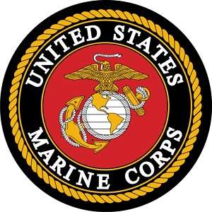 Reflective Metali USMC United States Marine Corps Decal  