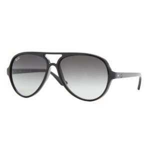 Ray Ban RB4125 Cats 5000 601/32 Sunglasses Black Frame w/ Crystal Gray 