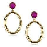 Trina Turk Athena Gold Hoop Earrings In Hot Pink