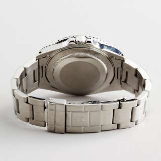 Mens Rolex GMT Master II Date Stainless Steel Watch Black 16710  