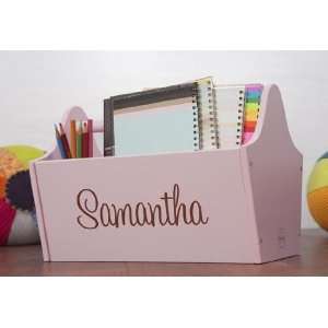  Personalized Toy Caddy   Pink   Print Script Print Color 