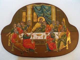 Antique Russian Icon of The Last Supper  