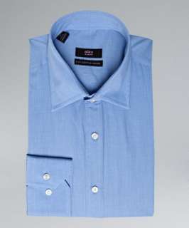 Alara classic blue spread collar slim fit dress shirt