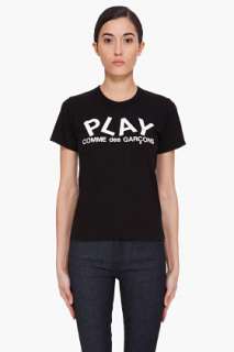 Play Comme Des Garçons Black Logo Print T shirt for women  