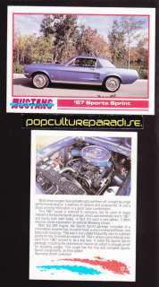 1967 FORD MUSTANG SPORTS SPRINT Car Picture TRADE CARD  
