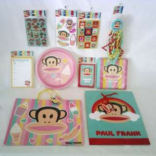 PAUL FRANK Monkey Party Plates Napkins Stickers Magnets  
