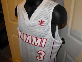 NEW Adidas Dwayne Wade #3 Miami HEAT XLARGE XL +2 SWINGMAN Sewn Jersey 