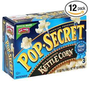 Pop Secret Popcorn, Kettle Corn, 3 Count Grocery & Gourmet Food