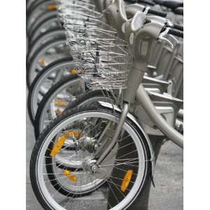  Rental Bikes known as Velib, Paris, France, Europe 