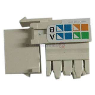 NEW AMP RJ45 Network Module Wall Faceplate High Quality White  