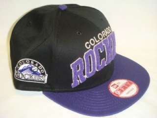 COLORADO ROCKIES NEW ERA NCAA SNAPBACK HAT CAP CHENIELLE BLACK/PURPLE 