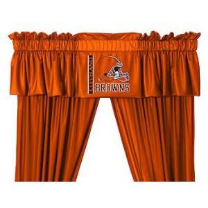   Browns Drapery Set   5pc Jersey Curtains Valance Set