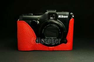   COW leather case bag cover for NIKON P7100 DSLR Camera 8 Colors  