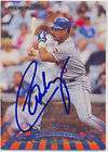 CARLOS BAERGA NEW YORK METS SIGNED CARD INDIANS RED SOX