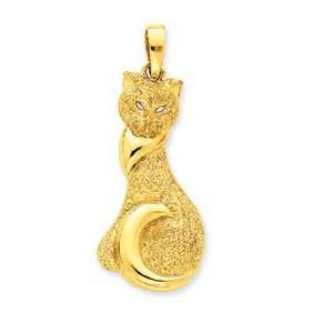  14k Gold Laser Cat Charm [Jewelry]