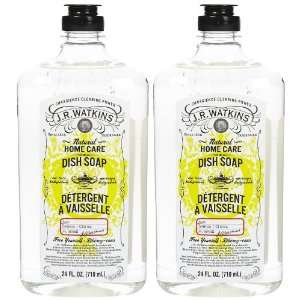  J. R. Watkins Liquid Dish Soap, Lemon, 24 oz 2 pack 