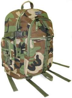 SNIPER Backpack Bag Paintball Airsoft Gear w/Patch 15C  