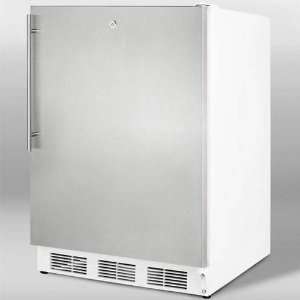   . Freestanding Refrigerator with Stainless Steel Door, Front Lock and