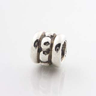   Genuine Pandora Sterling Silver Rows of Dots Charm Bead  