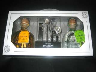 Tequila Patron Anejo,Silver Gift Set with Tools BRAND NEW SEALED 