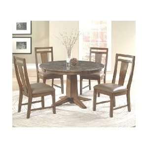  48 Marble Top Table with 4 Fanback Chairs: Furniture 