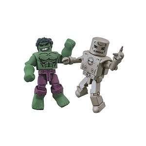  Marvel MiniMates Action Figures   First Appearance Iron Man & Hulk 