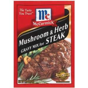 McCormick Mushroom & Herb Gravy Mix for Steak   12 Pack  