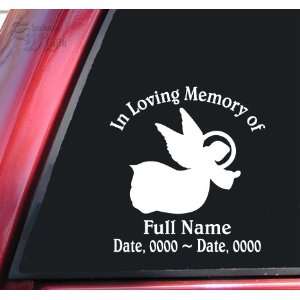  Personalized In Loving Memory Vinyl Decal Sticker   Angel 
