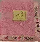 Pink Baby Crib Throw Blanket Girl Gift I LOVE DADDY New