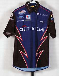   Stenhouse Citi Financial NASCAR Race Used Pit Crew Shirt Size L  