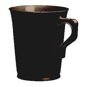 OZ BLACK PARTY PLASTIC COFFEE MUGS / CUPS   NEW  