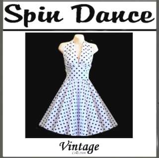 50s Vintage Style Rockabilly Polka Dot Mad Men Dress  