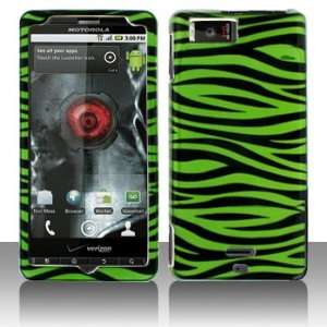 Motorola MB810 Droid X MB870 Droid X2 Green Black Zebra Case Cover 