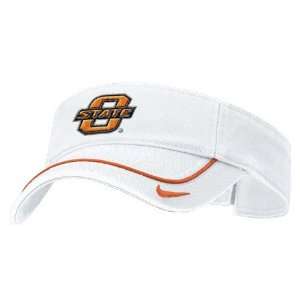 Nike Oklahoma State Cowboys White Swoosh Visor  Sports 