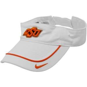  Nike Oklahoma State Cowboys White Swoosh Adjustable Visor 