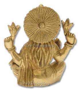 Beautiful Brass Maa Lakshmi Figurine Goddess of Money & Wealth 