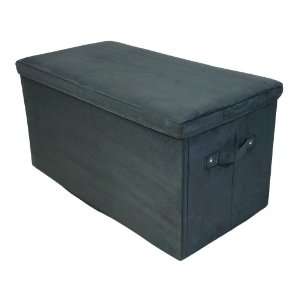   Pad Folding Storage Bench. Micro suede cover   Black