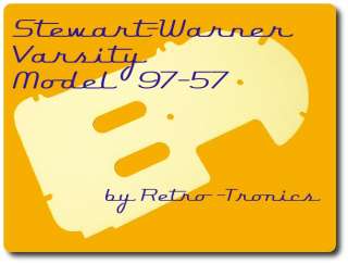 Reproduction Radio Back: Stewart Warner Varsity 97 57  