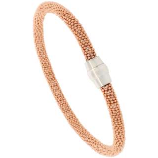   Bangle Bracelet w/ Magnetic Clasp in Rose Gold Finish, 3/16 in. (4.5mm