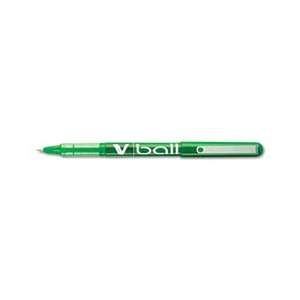  VBall Roller Ball Stick Pen, Liquid Ink, Green Ink, Extra Fine 