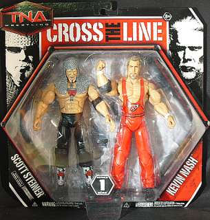 SCOTT STEINER & KEVIN NASH CROSS THE LINE 1 TNA FIGURES  